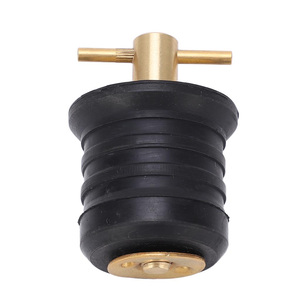 Brass T Handle Drain Plug with Rubber Seal Rust Resistance Marine Boat Accessories1.25in32mm