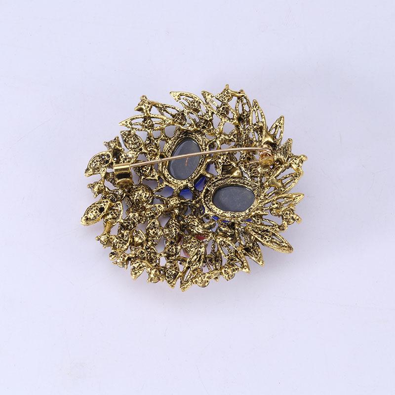 Alloy Drip Color Crystal Diamond Brooch Brooch Brooch, Sweater Accessory Pin