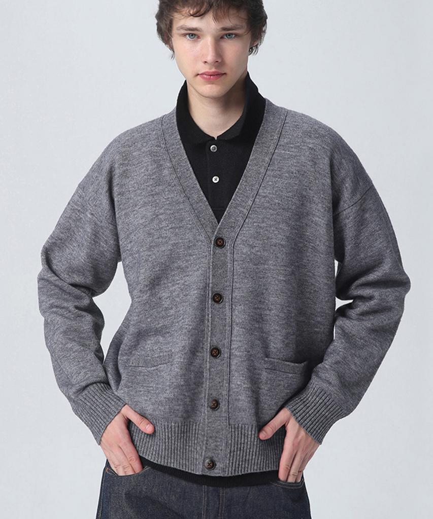 Bluemerle Pbt Wool V-Neck Cardigan Knit - Melange Gray