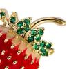 Charming Strawberry Brooch Secure Nonslip Design Fashion Jewelry For Shirts Jackets Bags Gift For Friend