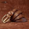 Retro Washed Top Layer Cowhide Belt Men's Genuine Leather Pin Buckle Casual Denim Men's Belt