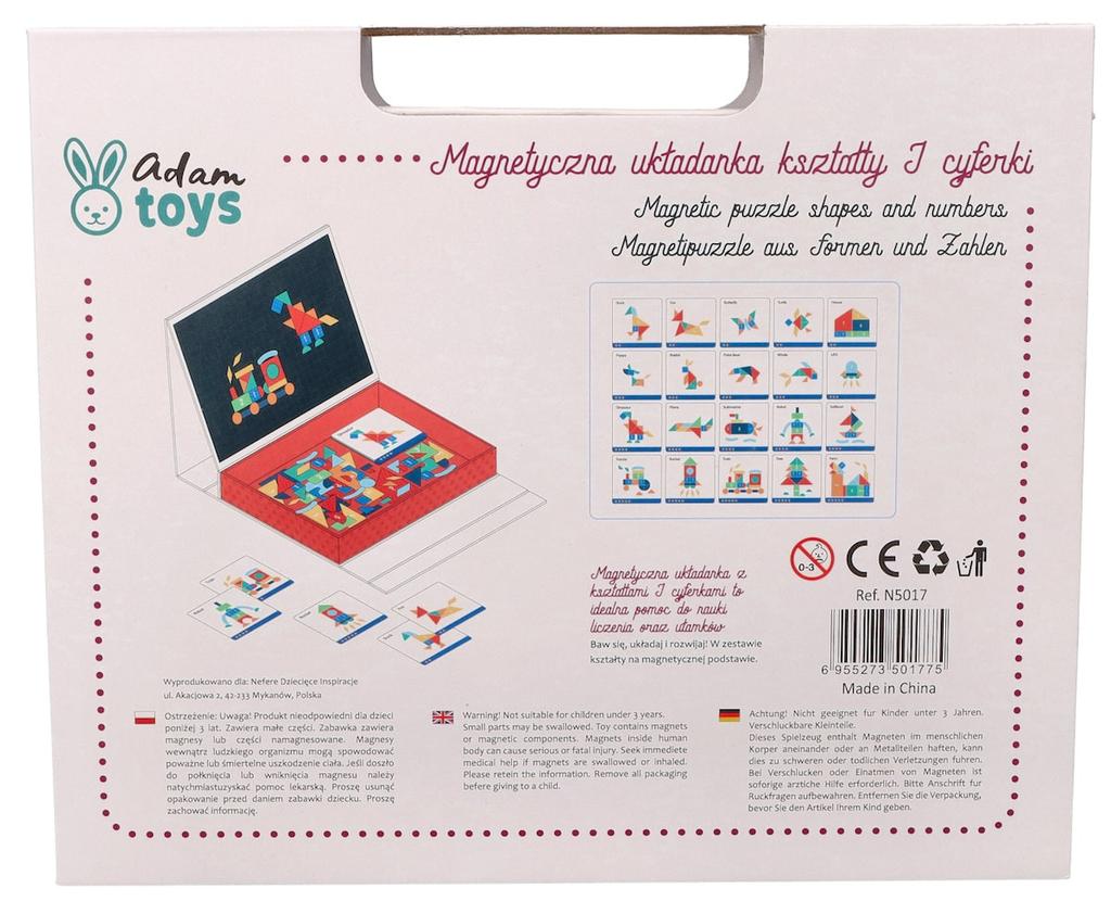 Tablica Układanka Magnetyczna - Kształty I Cyfry
