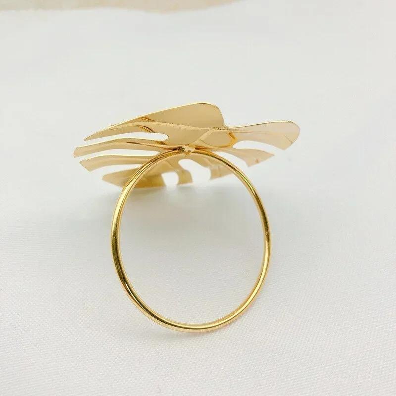 Household Table SuppliesNapkin Rings Set Wedding Party Table Decor Accessories Leaves Napkin Ring Holders Decor Napkin Buckle