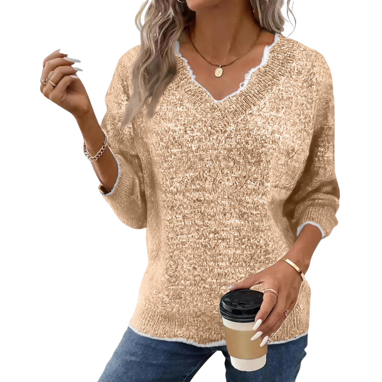 

Женский Повседневный Топ Оверсайз с Длинным Рукавом и Воротником-Лепестком во Французском Стиле L