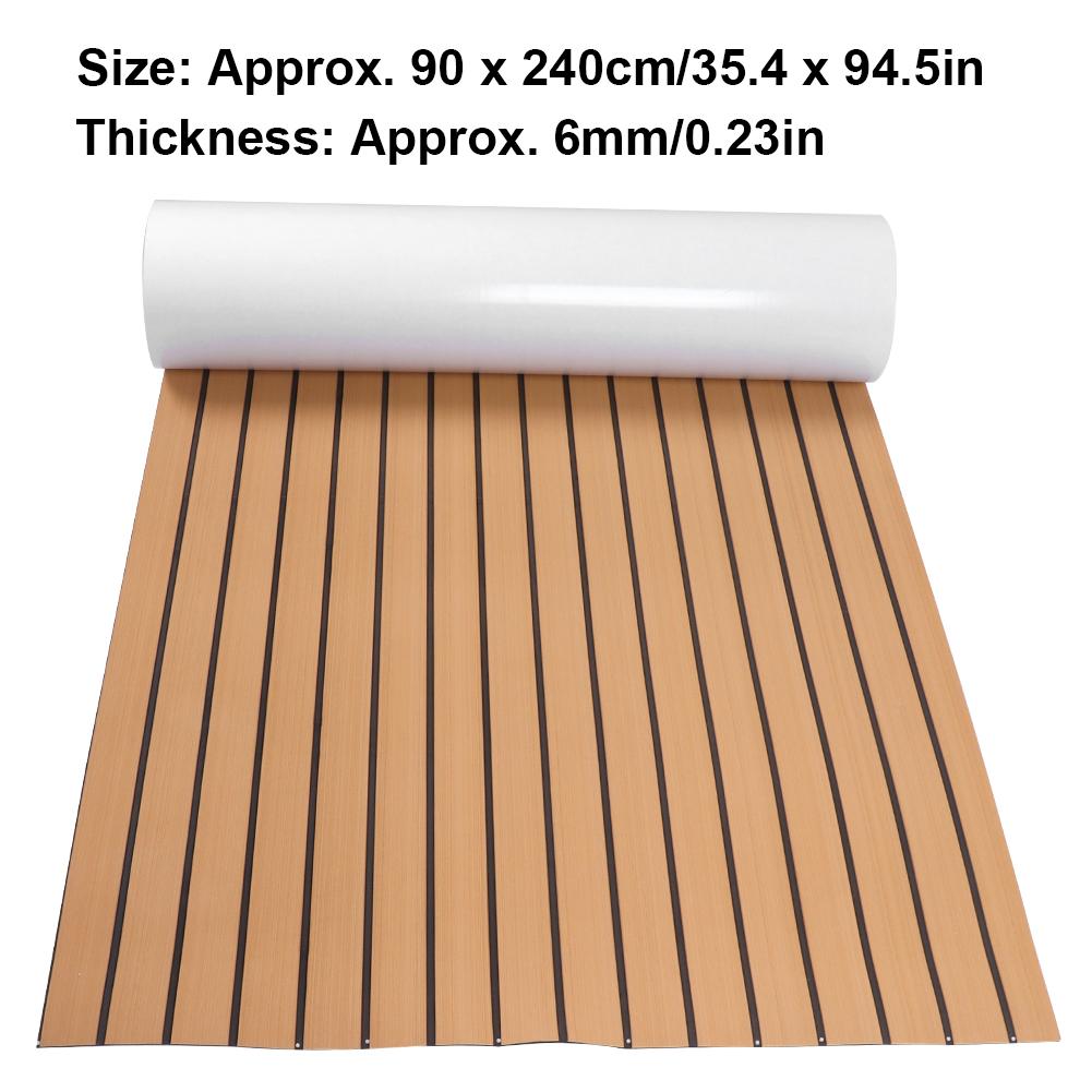 90x240cm Marine Boat Synthetic Flooring Self Adhesive EVA Foam Yacht Deck Sheet(GoldBlack )