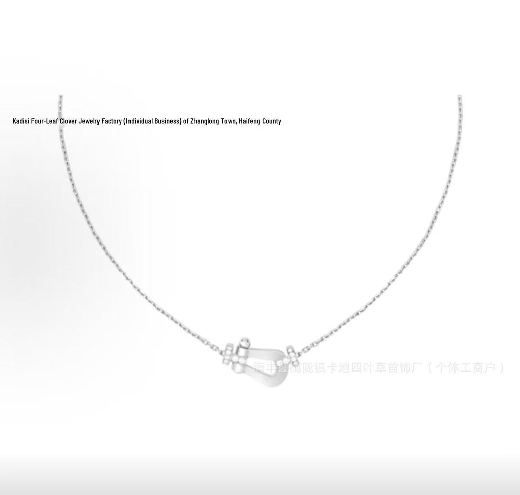 Fred 18K Gold Horsebit Diamant Anhänger Schlüsselbein Kette