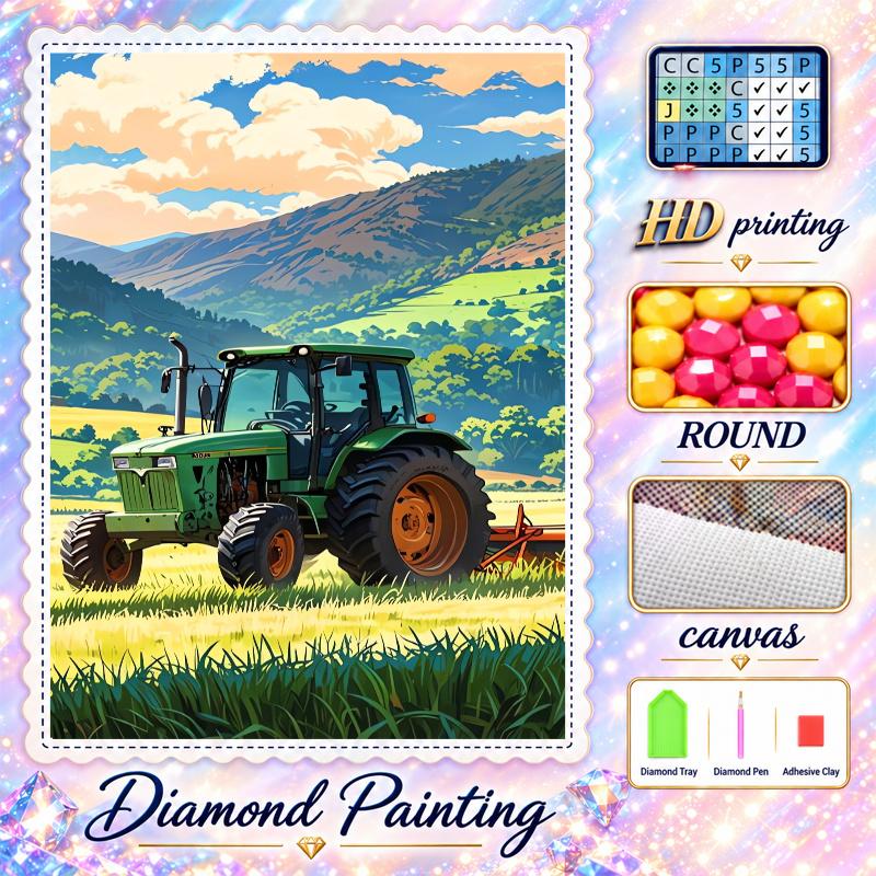 Zestaw do malowania diamentami John Deere 5D Pełne wiercenie DIY Mozaika diamentowa Sztuka ścienna Dekoracja domu