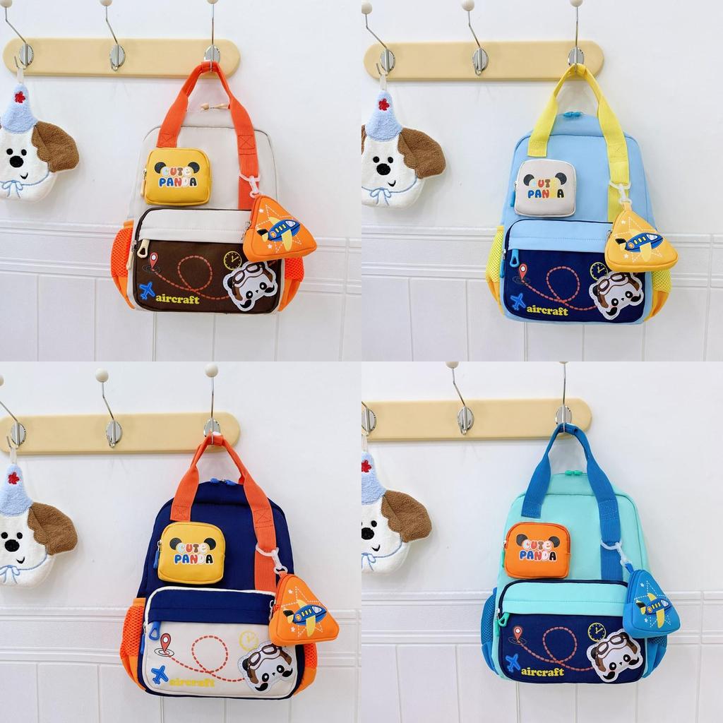 Cartoon Kids Backpack With Breathable Nylon For Preschool Children School Travel Bag