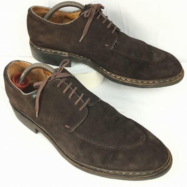 

Paraboot CHAMBORD Suede U-Tip Shoes Brown Size 12R Men s