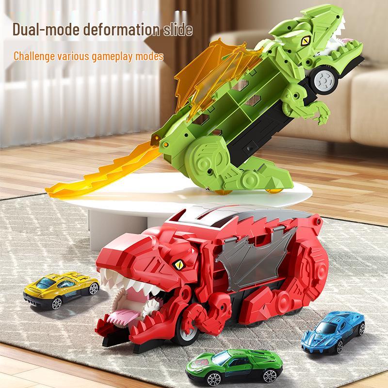 Cross-Border Child's Ultimate Transformed Tyrannosaurus Rex Track and Car Storage Toy