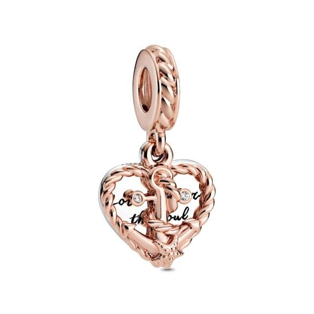 Ny sjarm design perle sjarm sølv 925 original armbånd dame DIY mote anheng smykker