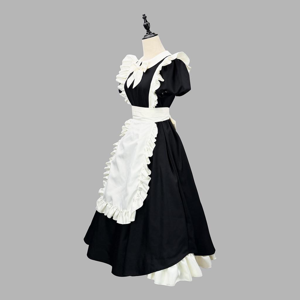 Japanese Anime Cosplay Maid Costume With Ruffle Edge For Girls And Teens