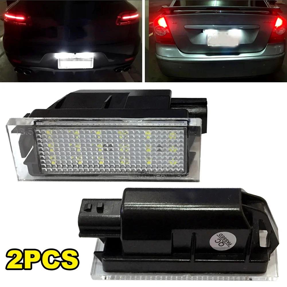 Car LED Canbus License Plate Light Error Free 18 SMD Lamp For Renault Megane 2 Clio 3 Laguna 2 Espace 4 Twingo Master Vel 1/2Pc