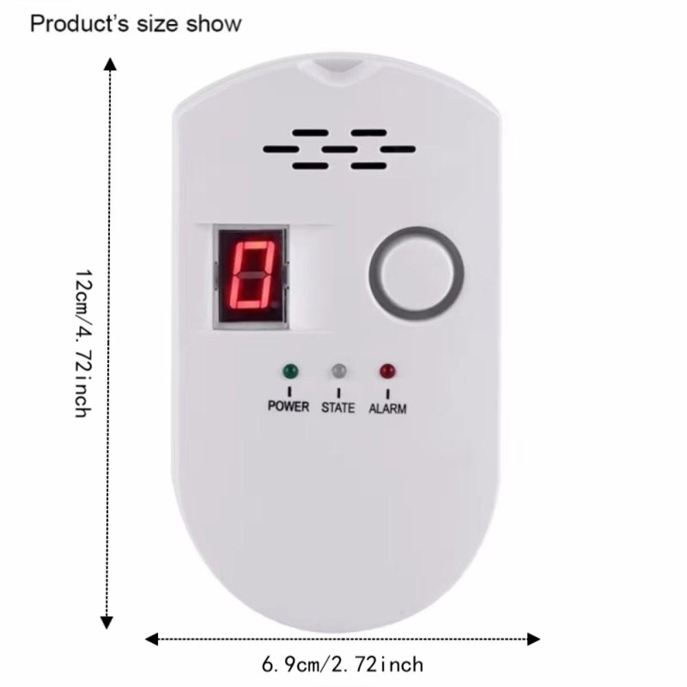 Digital Display Gas Detection System Temperature Humidity Sensors Plugs & Play Gas Alarm Kitchen
