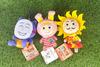Set 3 Popee Performer Plush Mascot Kedamono Papie Keychain