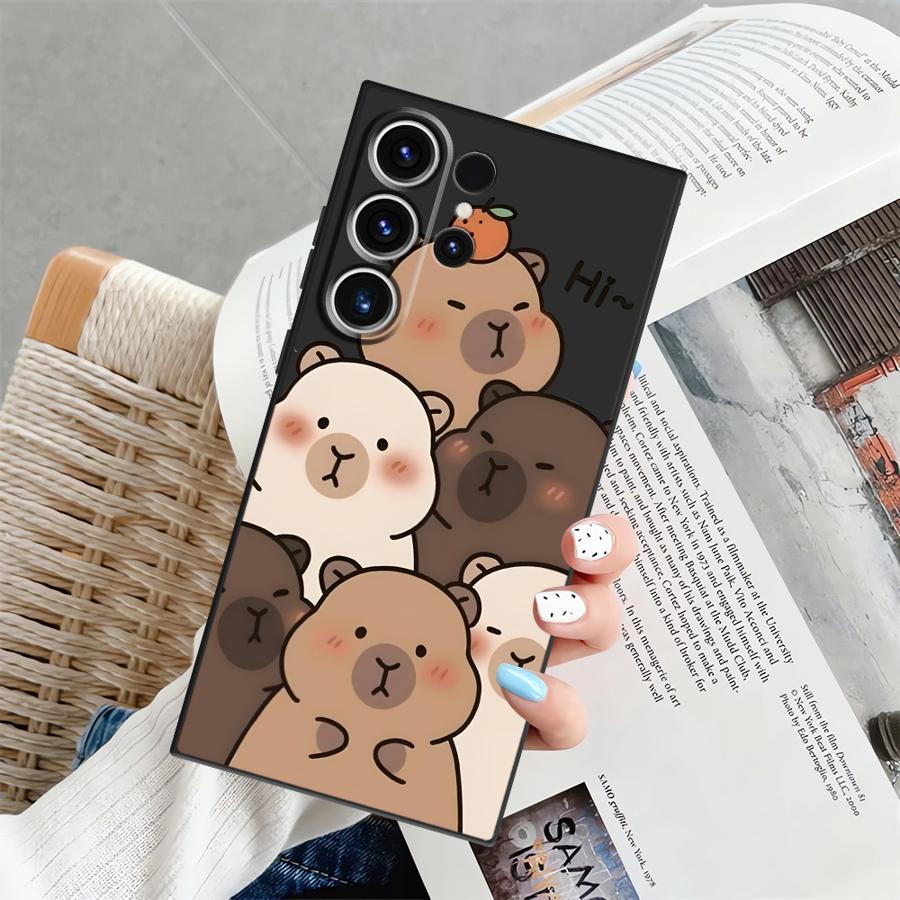 Cute Capybara Case for Samsung Galaxy S25 S26 S20 Ultra S10 S9 Note 20 8 9 10 S24 Plus S23 S21 FE Funda Phone Cover