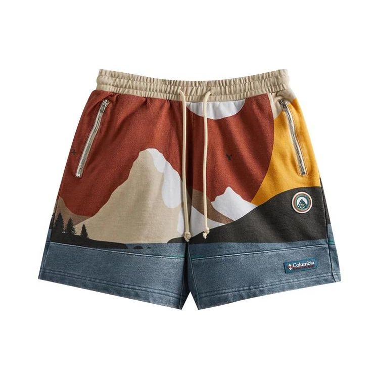 

Kith For Columbia Fleece Short Sanguine Men Bottoms Multi-Color KHM060178-810 M
