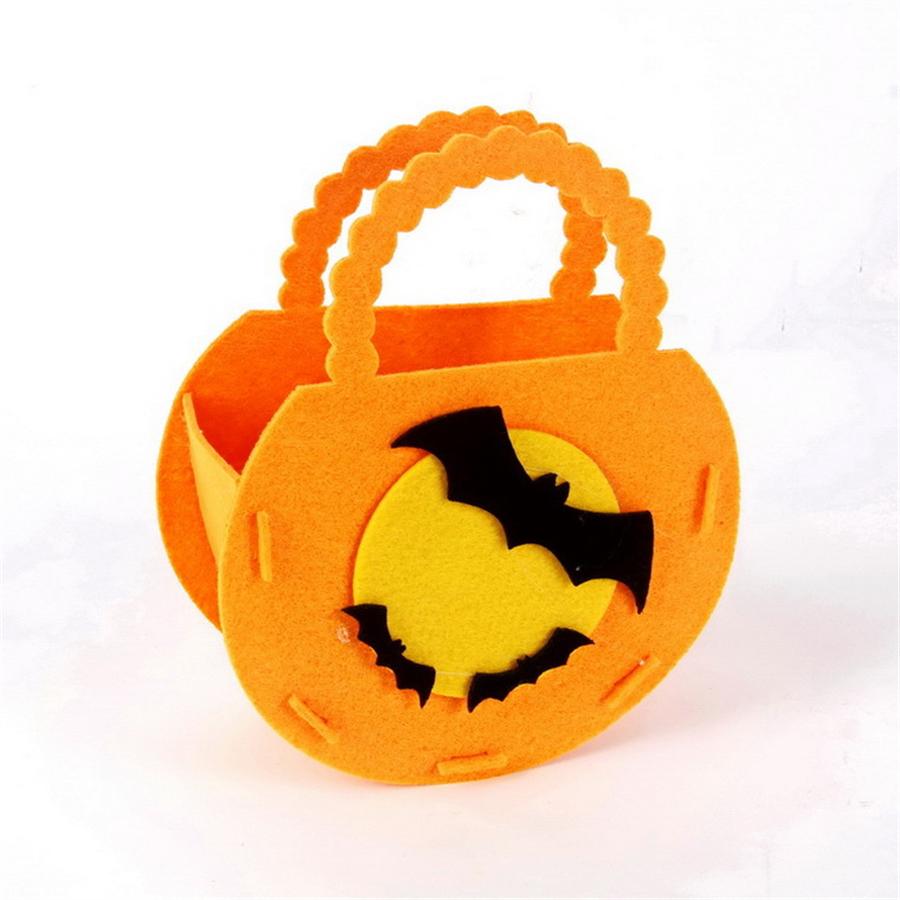 1 Halloween Candy Tote Bag, DIY Holiday Props Bat Pumpkin Candy Bag Halloween Candy Bag