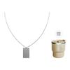 Logo Pattern Decoration, Stainless Steel Necklace, Same Style for Men and Women, Silver 5787114 35000404-Silver F