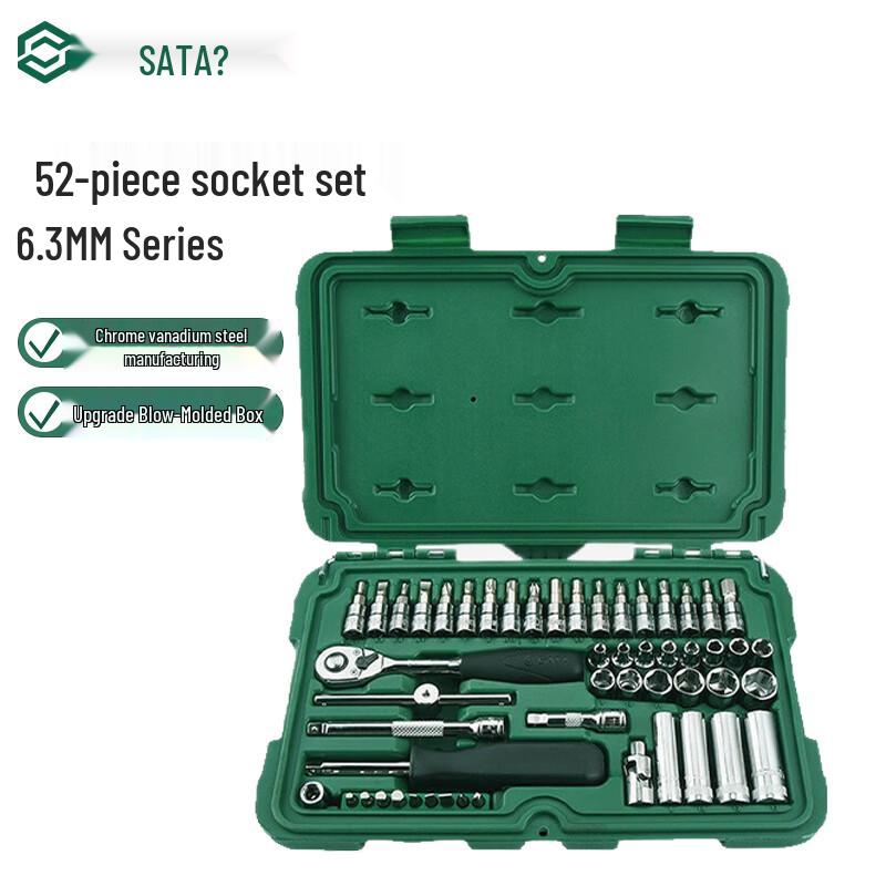 SATA 09002 52-Piece 6.3mm Socket Wrench Set