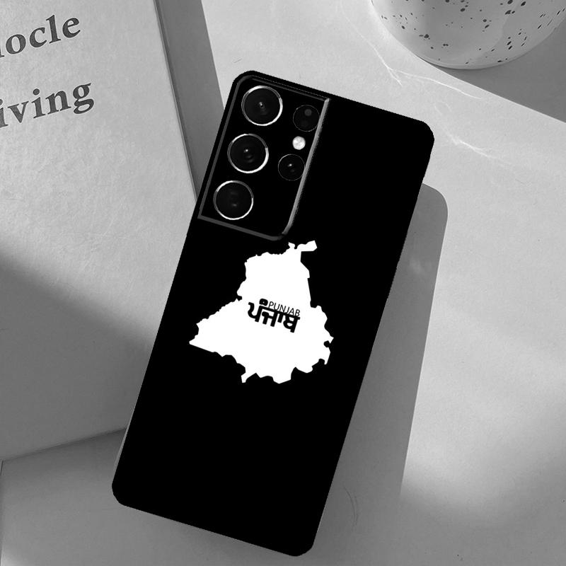 Punjab Map Phone Case For Samsung Galaxy S24 Ultra S20 S21 S22 S23 S25 S9 S10 Plus S25 FE Cover Shell