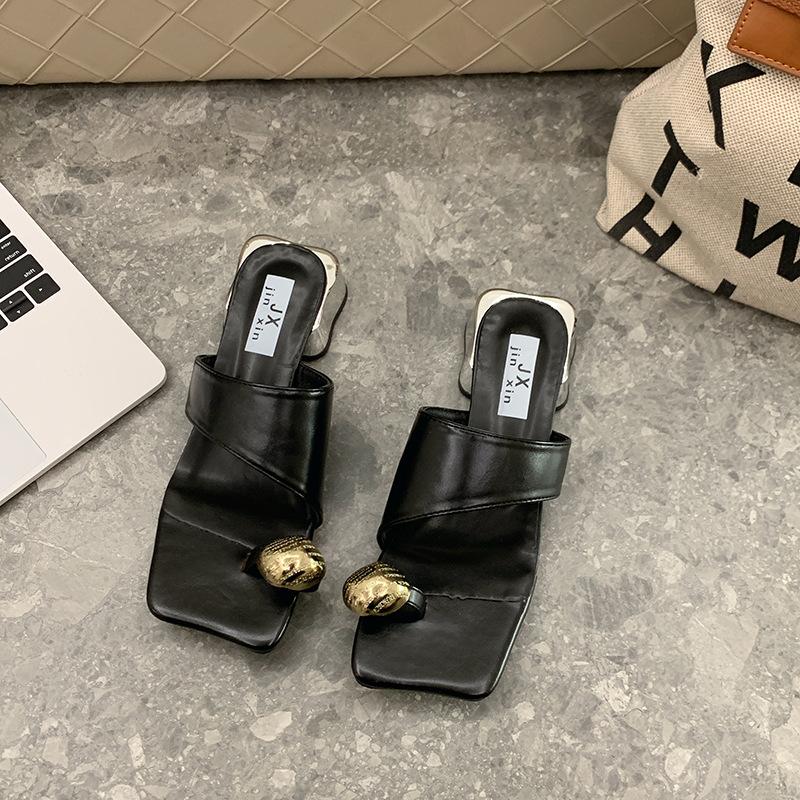 Women's Slippers 2024 Summer New Fashion Open Toed Outdoor Flip-flops Female Non-slip Solid Beach Slippers Zapatos De Mujer