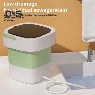 Lavatrice portatile pieghevole da 12 litri di grande capacità, funzione timer semiautomatica, design compatto e leggero, lavatrice per calzini e biancheria intima