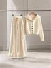 2025 Spring Women's High-End Soft Knit Top & Slimming Straight Leg Pants Suit