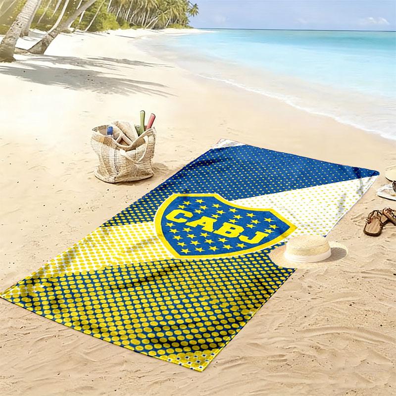 Boca Juniors Print Strandtuch, Großes Weiches Schnelltrocknendes Handtuch für Strand Camping Schwimmen