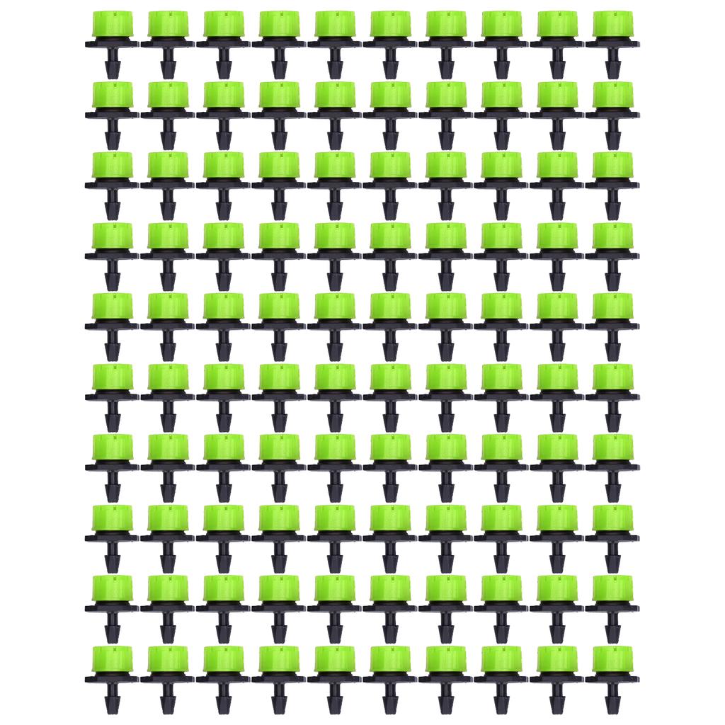 100Pcs 8 Hole Drip Irrigation Emitter Adjustable Drip Irrigation Sprinkler for Garden Greenhouse