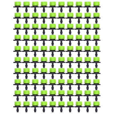 100Pcs 8 Hole Drip Irrigation Emitter Adjustable Drip Irrigation Sprinkler for Garden Greenhouse