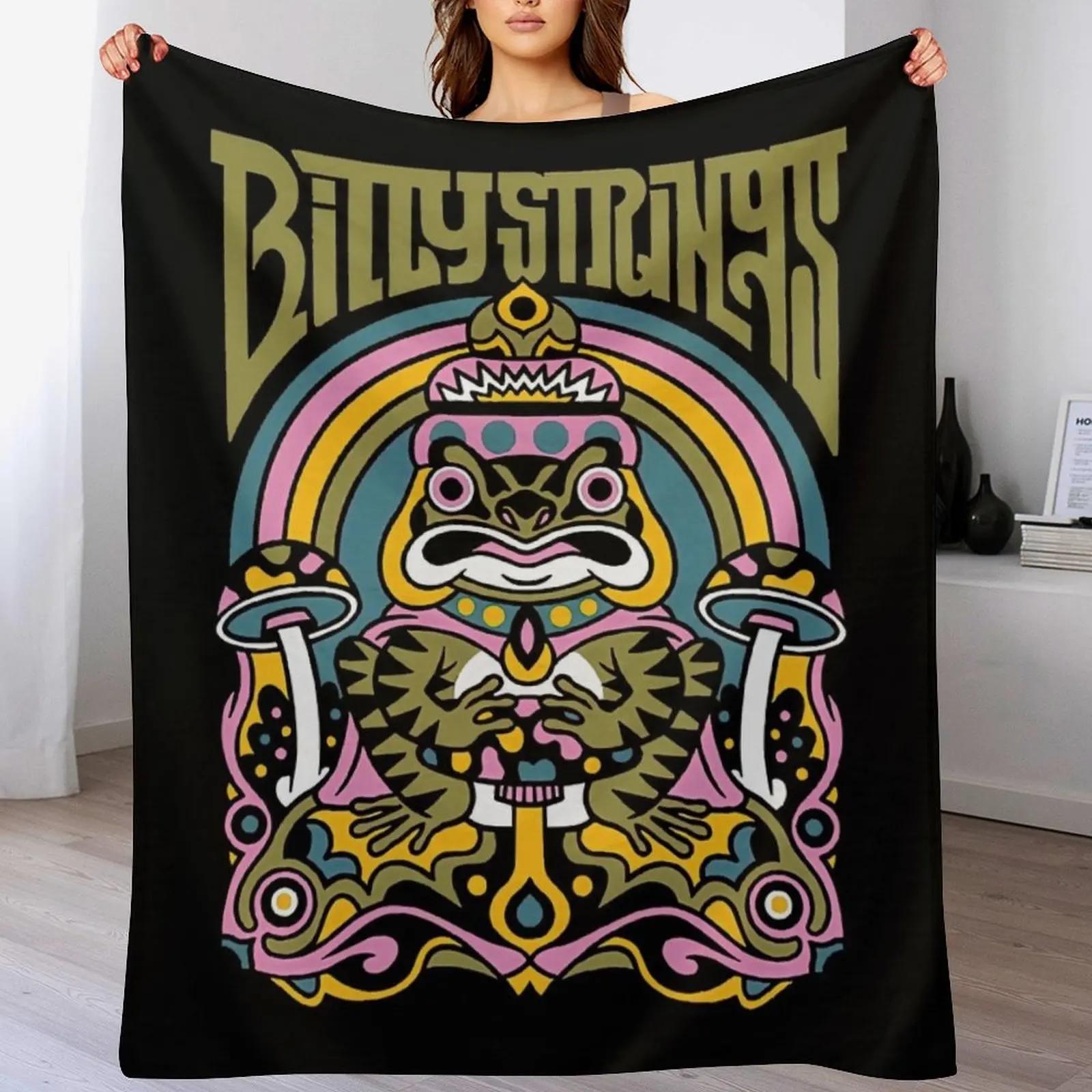 Billy Strings Frog Throw Blanket Shaggy Furry Soft Blanket for Bedroom Living Room 102x76cm(40x30in)