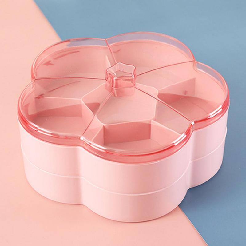 Candy 1/2 Tier Nut Bowl Storage Container Party Snack Box Floral Snack Box