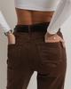Straight Jeans with Belt Rimas 102105 38 Brown
