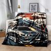 Multiple Sizes Sports Car On Mountain Road Print Blanket Warm Soft for Children Adults Luxury Gifts Home Sofa Travel Camping