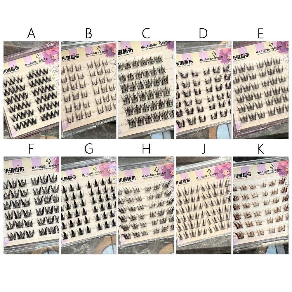 With Jelly Glue Strips Self-Adhesive Eyelashes Glue Free Manga Lashes Popular False Eyelashes Girl