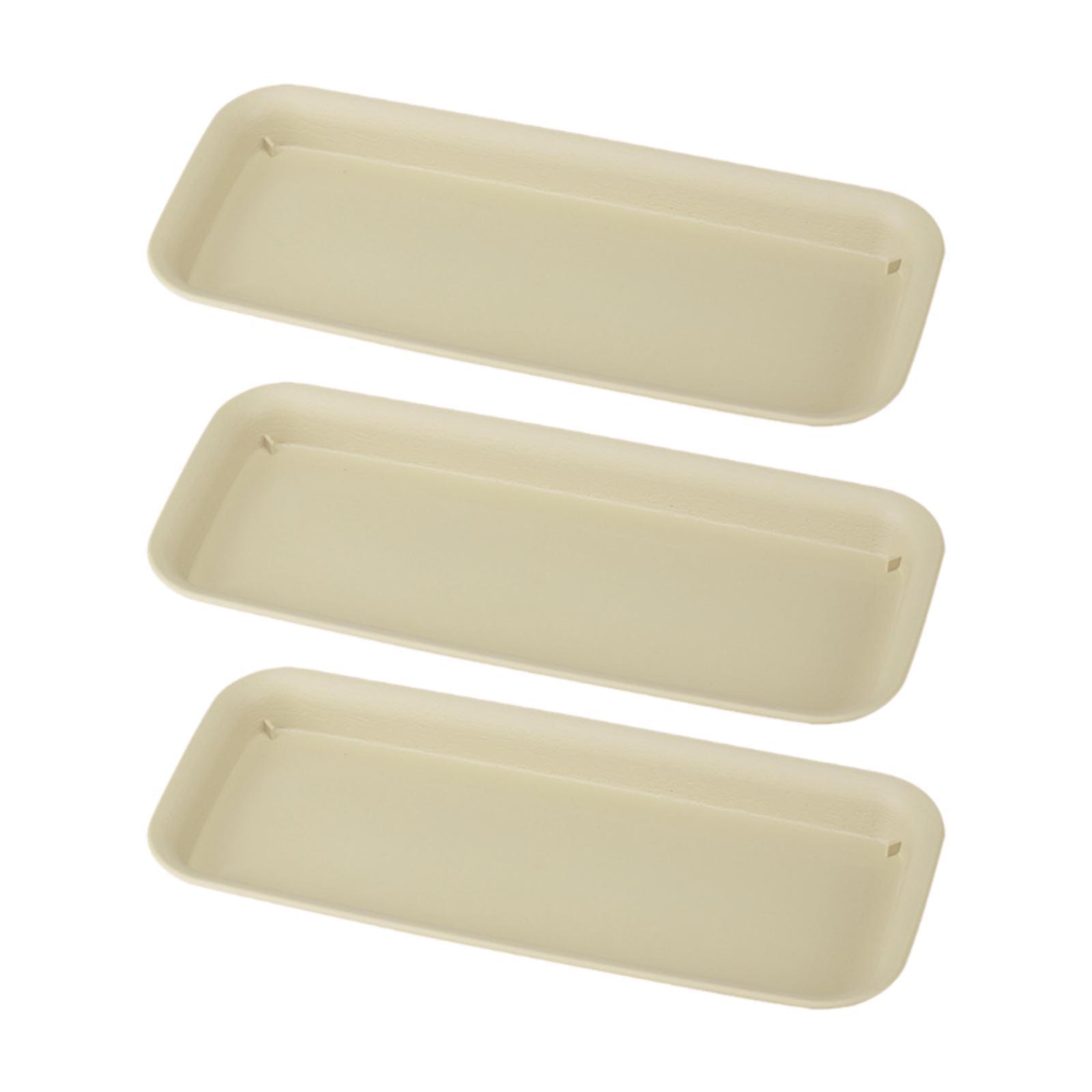 3x Plant Saucers Plant Drainage Saucers Gardening Flower Pot Trays Windowsill Tray for Garden Desktop Indoor Living Room