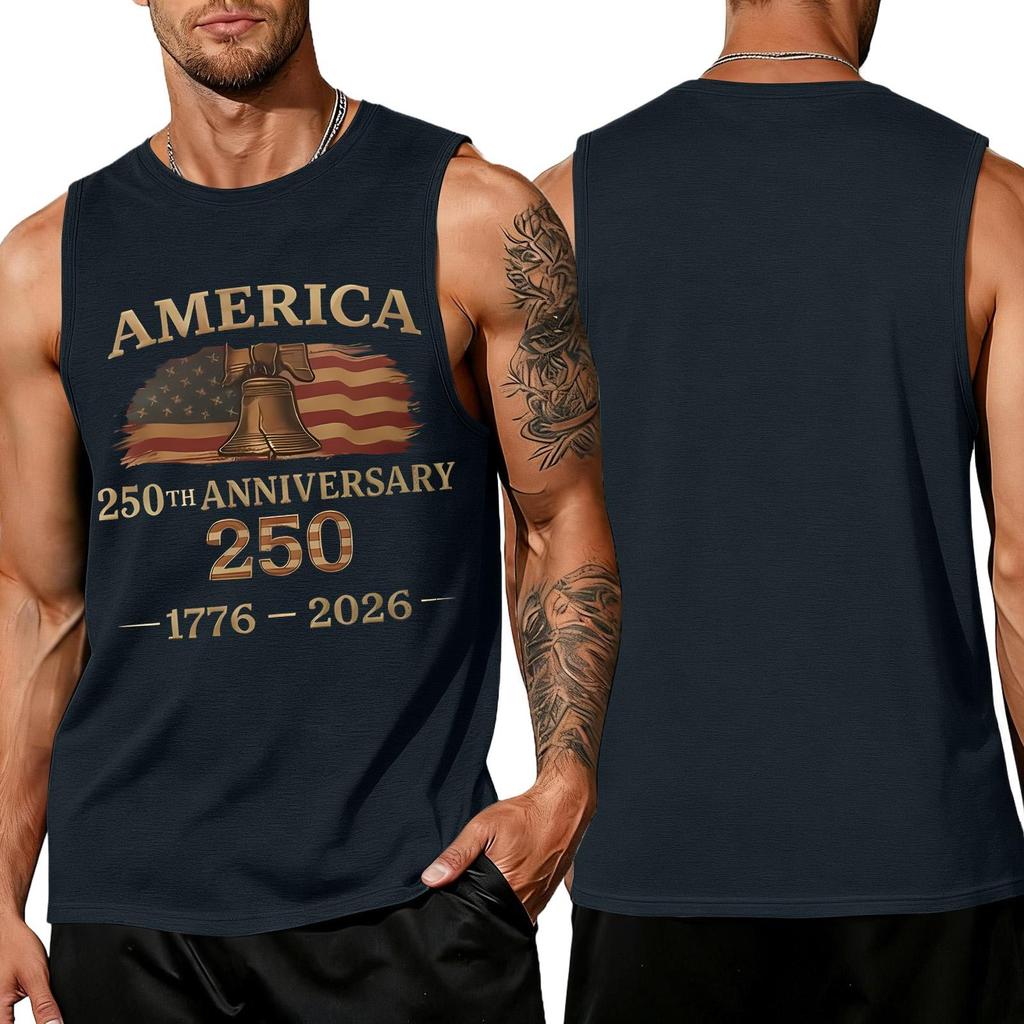 Men 4th Of Shirts USA Muscle Sleeveless Shirt Patriotic Tank Tops