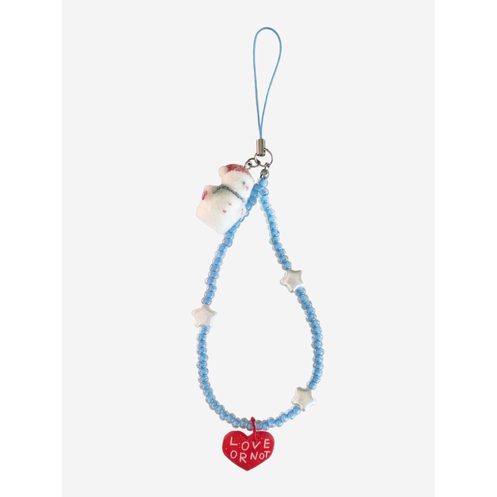 Love or Not Snowman-Sky Beads Strap/Keyring&Tok