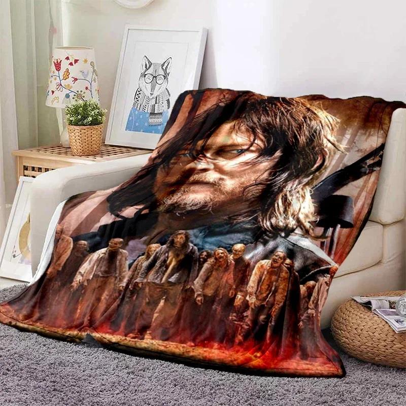 Drama The Walking Dead Series Soft Throw Blanket Zombie Movie Printed Bedspread Sofa  Couch Camping Cover Home Decor