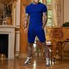 Nuovo set estivo da uomo con t-shirt a maniche corte traspirante e pantaloncini, abbigliamento popolare ad asciugatura rapida