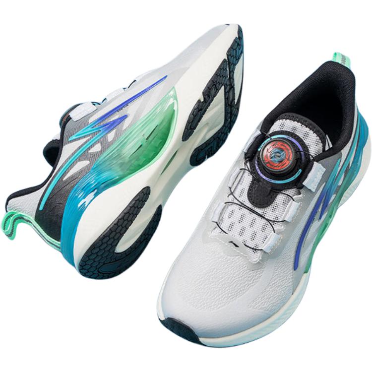 Li Ning Cloud V2 Comfortable Non-Slip Durable Low-Top Kids Running Shoes Kids Running Shoes Gray YKFU060-3