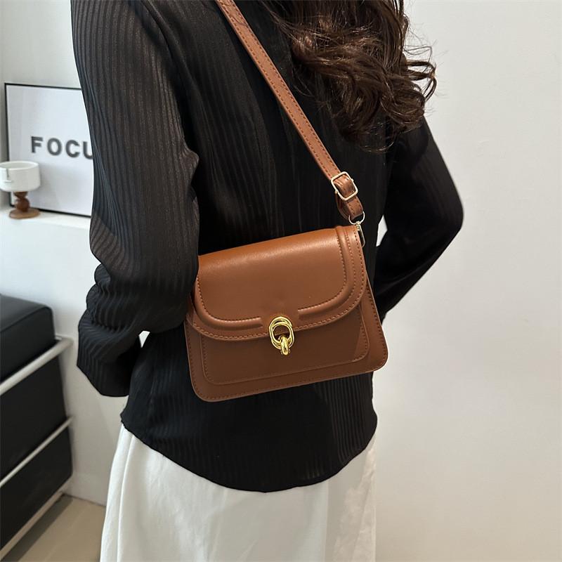 Retro Color Block Womens Small Crossbody Bag Stylish Simple Square Design For Everyday Use