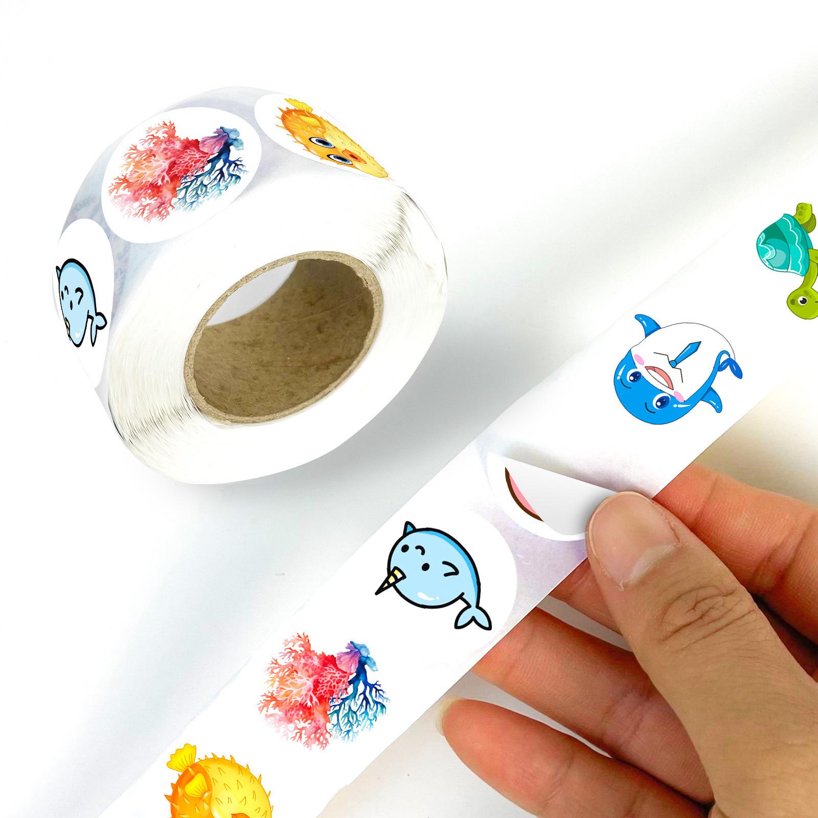 

500 Pictures/roll Undersea Creature Graffiti Stickers for Children s Reward Cartoon Stickers