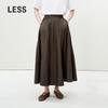 2025 Summer Loose Waist A-Line Midi Skirt