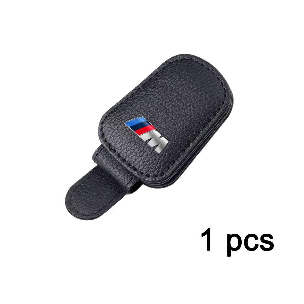 

Car Leather Glasses Clip,Sun Visor Ticket Holder,car accessories,for BMW M Performance E36 E46 E90 E60 F10 F30 E39 F20 E87 E92 чёрный
