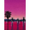 Hiroshi Nagai Vaporwave Japan Beach City Summer Canvas Print Lawn Landscape Wall Art Poster for Nordic Living Room Home Decor