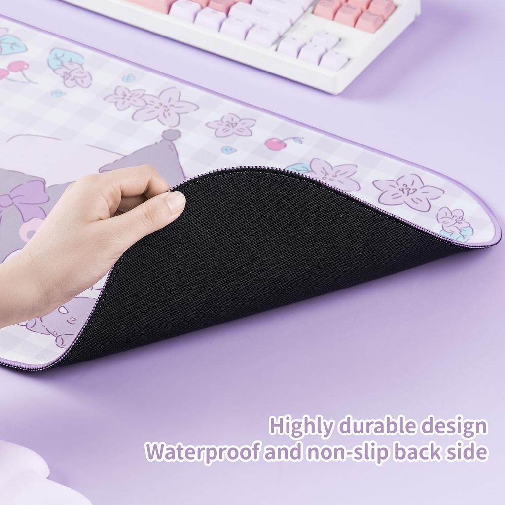 Kuitmor Large Mouse For Working From Switch Easy to Phantom Cat Purple Single Item Pad, Waterproof, Thick, Anti-Slip, Home, Office, Durable, Design,