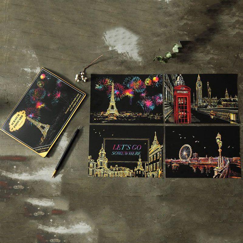 Colorful Scratch Art Paper Magic Painting Paper Featuring Premium Quality Cardboard