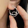 New 925 Sterling Silver Geometric Earrings, Minimalist Charm Jewelry, Exquisite Birthday Gift for Women